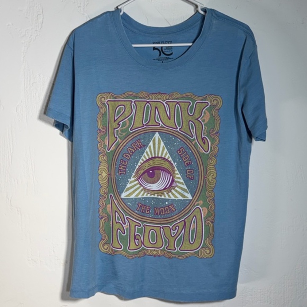 Pink Floyd Blue Tee with Psychedelic Design